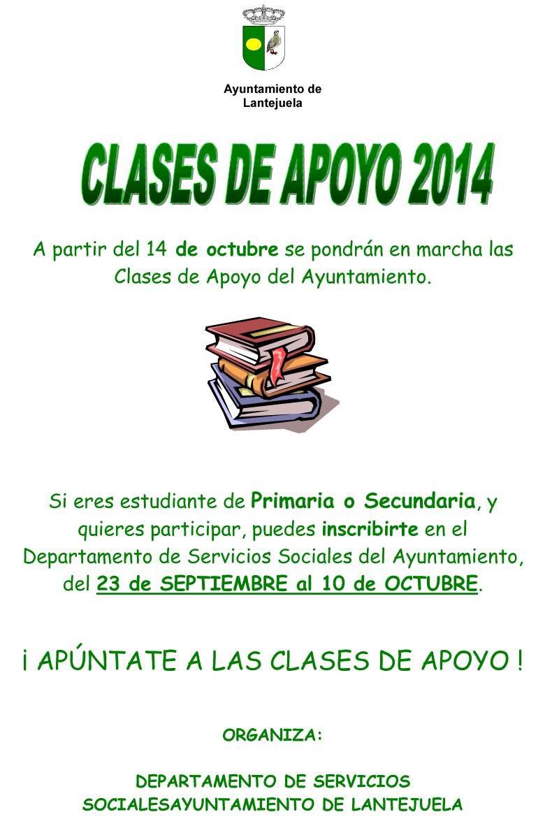CARTEL_APERTURA CLASES DE APOYO 2014