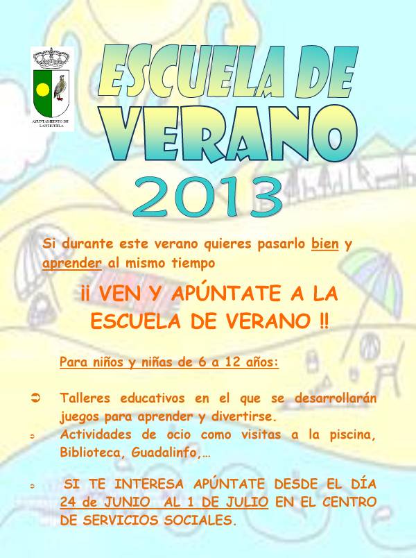 Escuela de Verano cartel 2013
