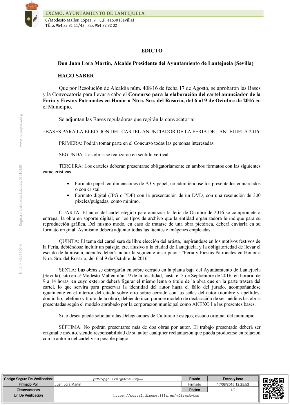 1 EDICTO concurso de carteles de feria 2016-1