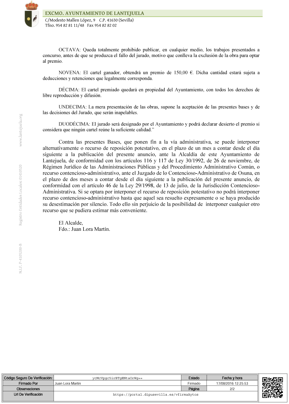 2 EDICTO concurso de carteles de feria 2016-2