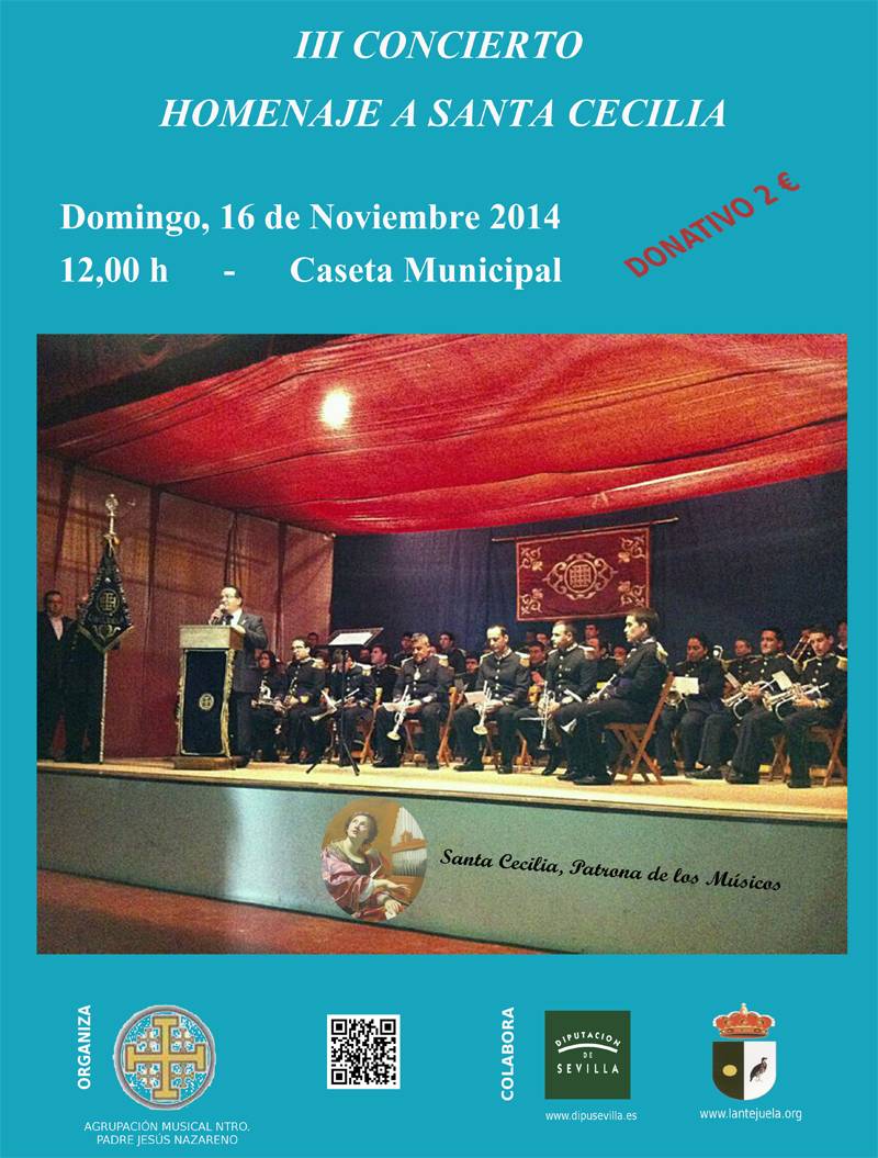 CARTEL III CONCIERTO HOMENAJE A STA CECILIA