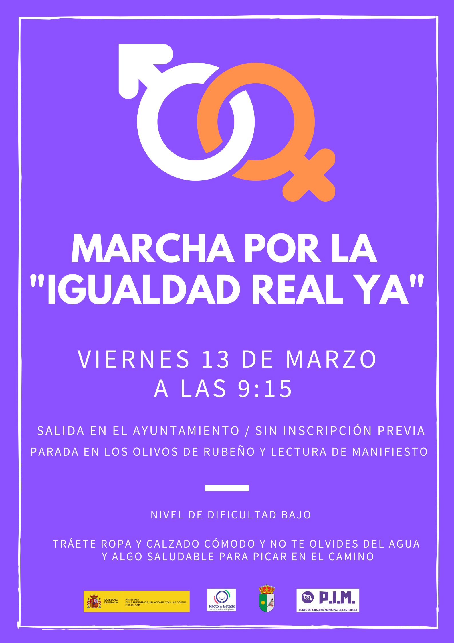 CARTEL MARCHA POR LA IGUALDAD MARZO 2020