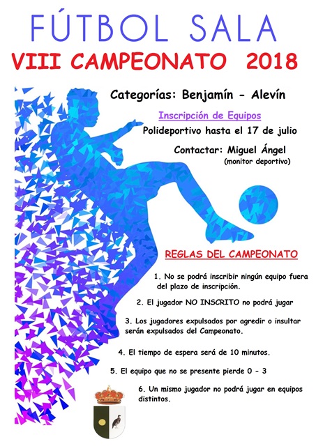 Cartel Campeonato Fútbol Sala-2018