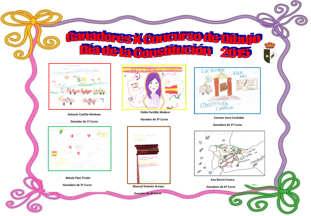 Cartel ganadores concurso de dibujo