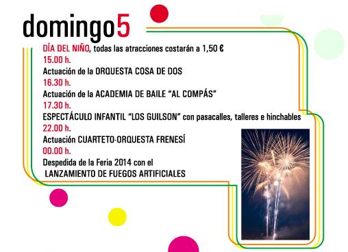 PROGRAMACIÓN FERIA DOMINGO