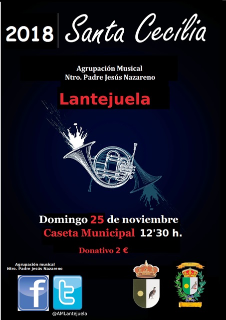 Santa cecilia fondo negro