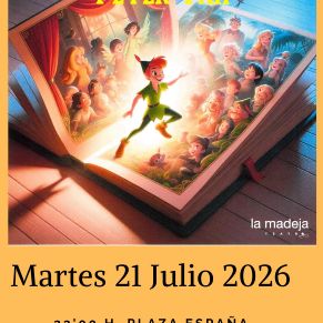Cartel Peter Pan. Martes 21 Julio 2026