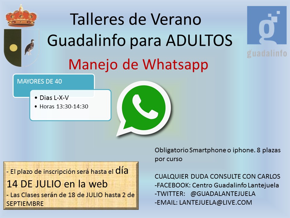 Talleres de Veranos En Guadalinfo para adulto 2016