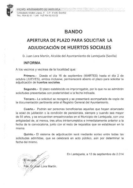 bando huertos sociales