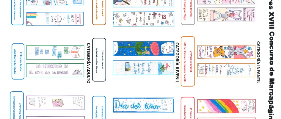 cartel ganadores XVIII Concurso Marcapa¿ginas 2025
