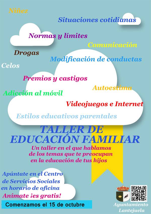 cartel taller de educación familiar