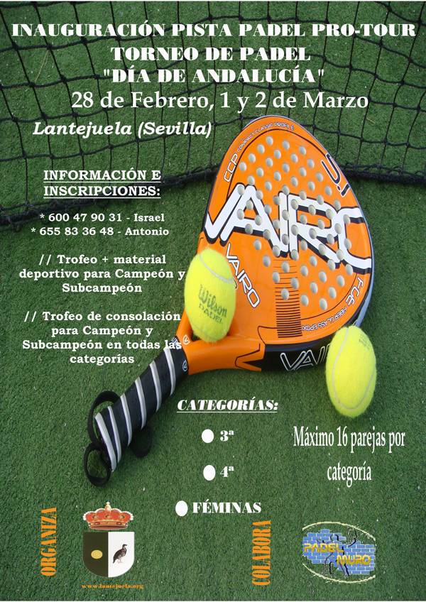 cartel torneo de padel