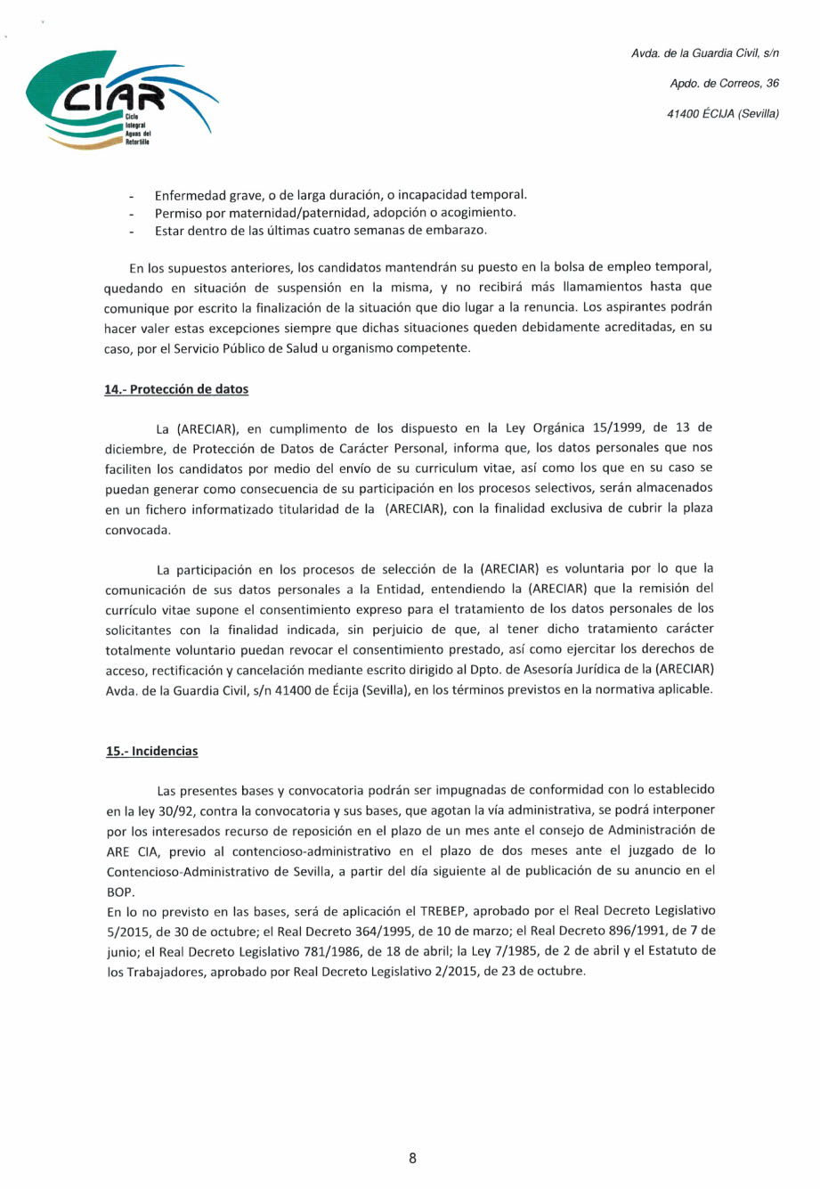 oferta de empleo CIAR-9