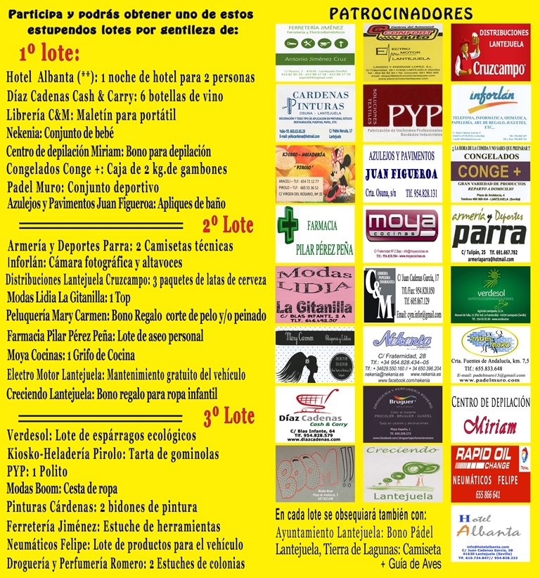 patrocinadores y regalos