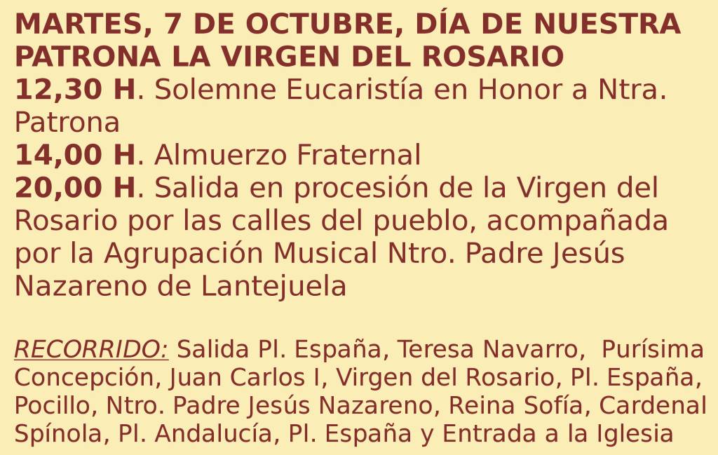 procesion virgen del rosario